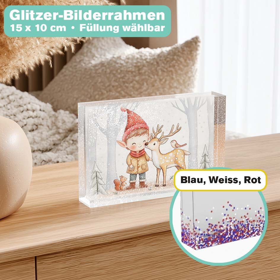 Glitzer Bilderrahmen "Nisse & Lumi" merchOne
