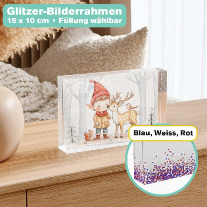 Glitzer Bilderrahmen "Nisse & Lumi" merchOne