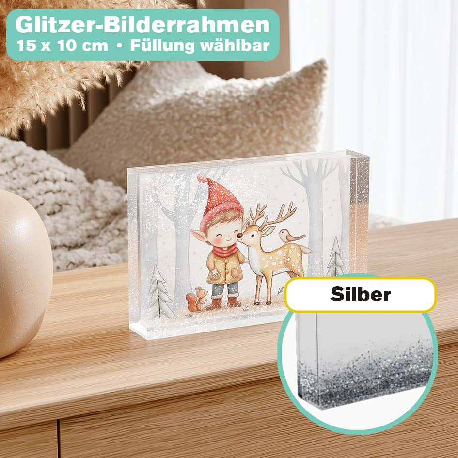 Glitzer Bilderrahmen "Nisse & Lumi" merchOne
