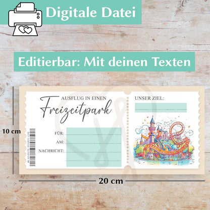 Freizeitpark Gutscheinvorlage Herzensprojekt Manufaktur