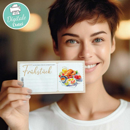 Frühstücksgutschein Vorlage Herzensprojekt Manufaktur