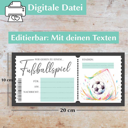 Fußball Gutschein zum Ausdrucken Herzensprojekt Manufaktur