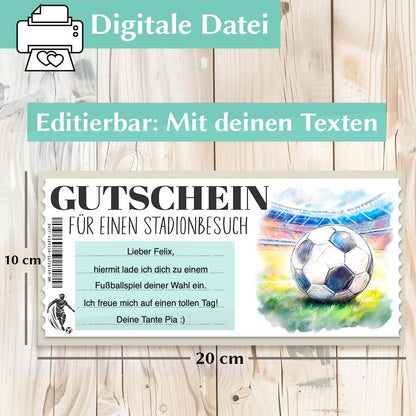 Fußballspiel Gutschein Herzensprojekt Manufaktur