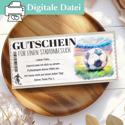 Fußballspiel Gutschein Herzensprojekt Manufaktur