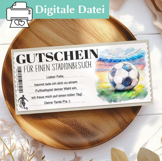 Fußballspiel Gutschein Herzensprojekt Manufaktur