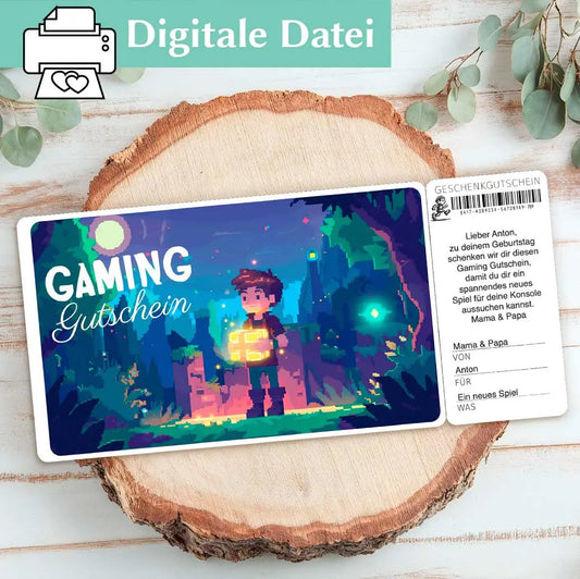 Gaming Gutschein Vorlage Herzensprojekt Manufaktur