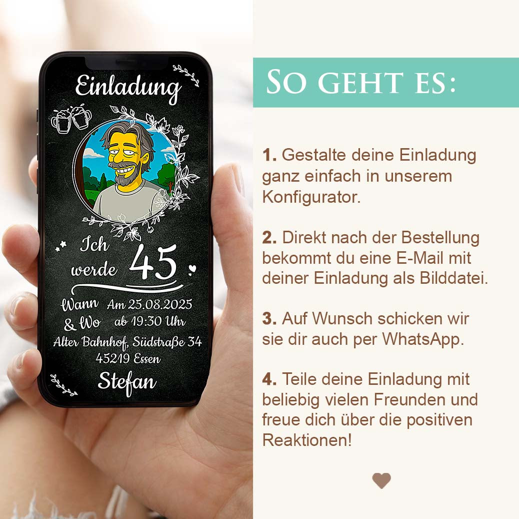 Geburtstagseinladung Comic Stil Herzensprojekt Manufaktur