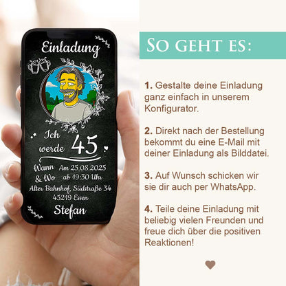 Geburtstagseinladung Comic Stil Herzensprojekt Manufaktur