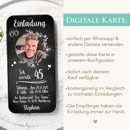 Geburtstagseinladung Digital Herzensprojekt Manufaktur