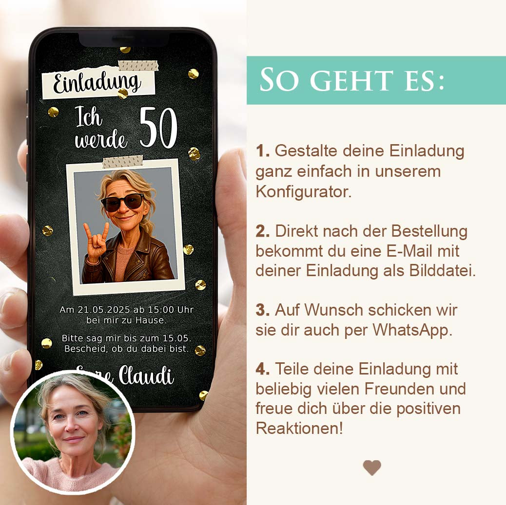 Geburtstagseinladung Lustig Herzensprojekt Manufaktur