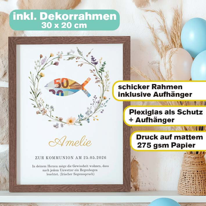 Geld schenken zur Kommunion im Rahmen