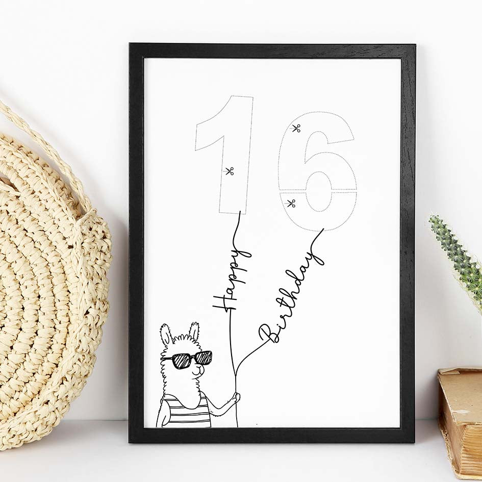 Geldgeschenk zum 16. Geburtstag im Rahmen merchOne