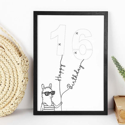 Geldgeschenk zum 16. Geburtstag im Rahmen merchOne