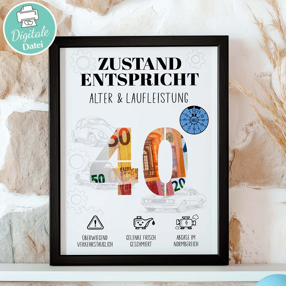 Geldgeschenk 40 Mann Herzensprojekt Manufaktur