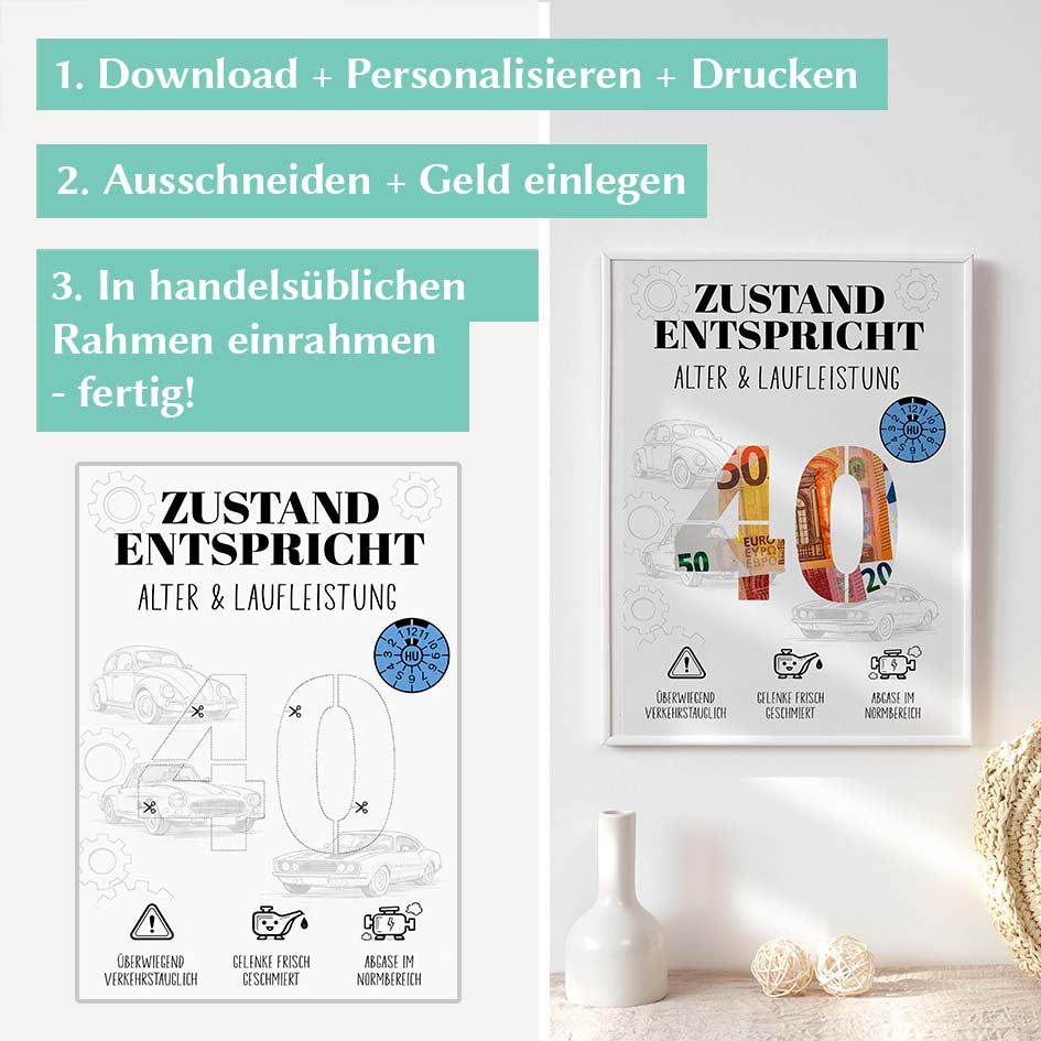 Geldgeschenk 40 Mann Herzensprojekt Manufaktur