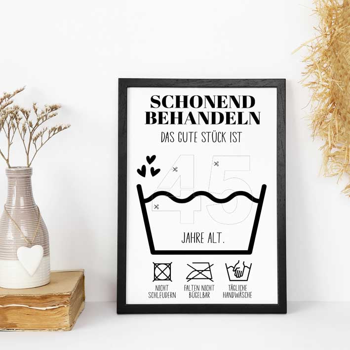 Geldgeschenk 45. Geburtstag im Rahmen merchOne