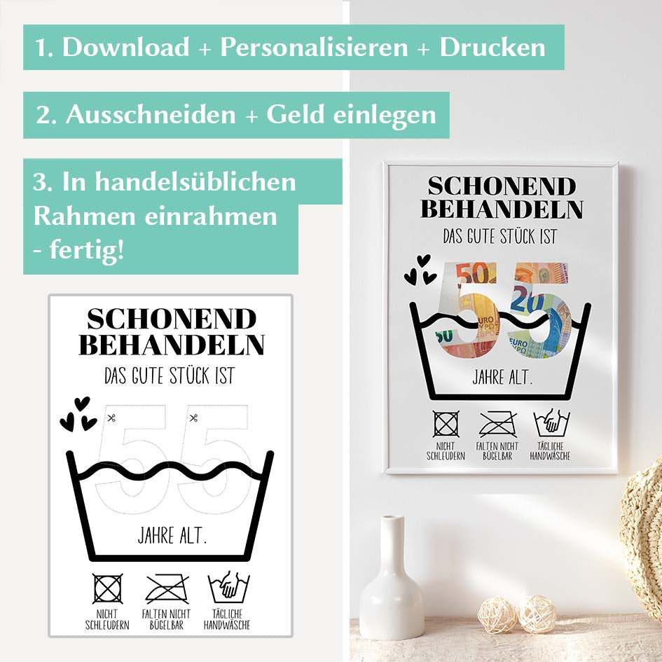 Geldgeschenk zum 55. Geburtstag Herzensprojekt Manufaktur