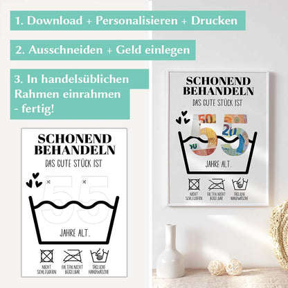 Geldgeschenk zum 55. Geburtstag Herzensprojekt Manufaktur