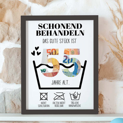 Geldgeschenk 55. Geburtstag im Rahmen merchOne