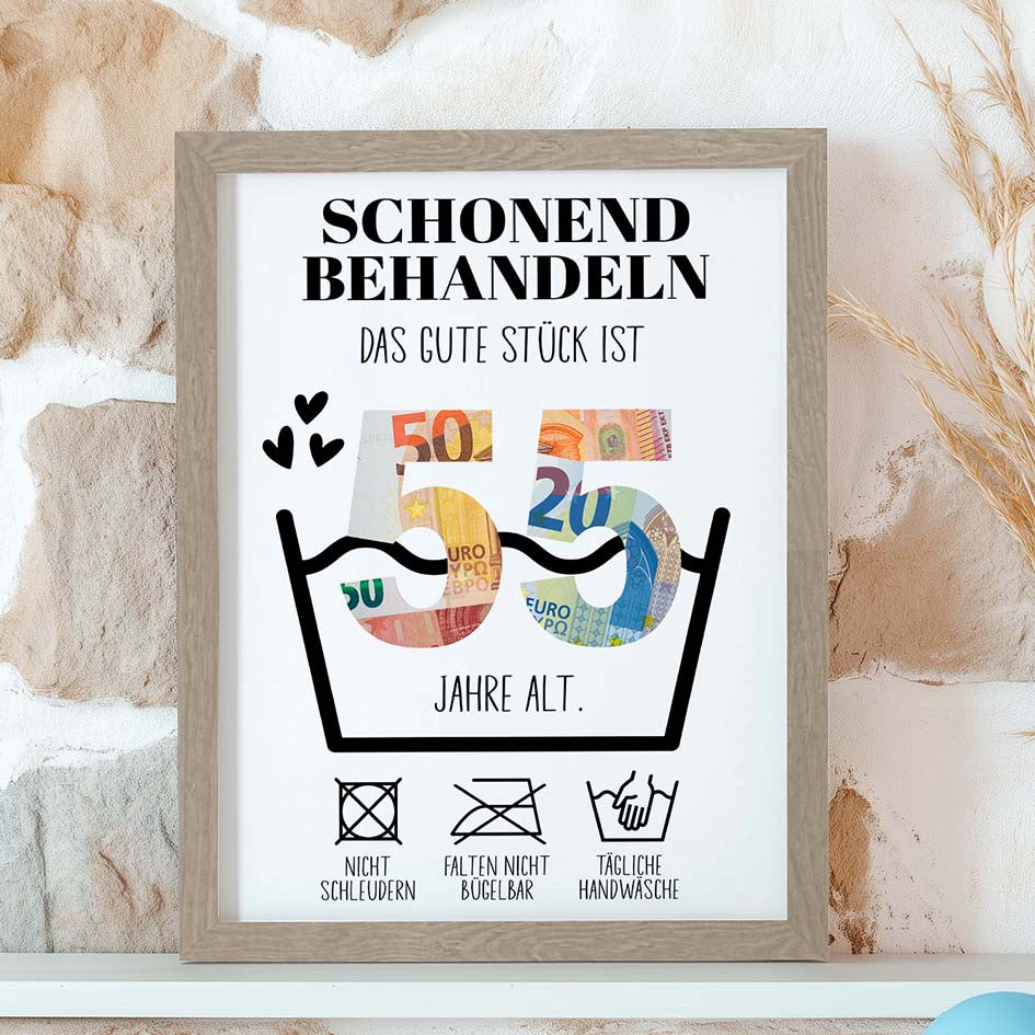 Geldgeschenk 55. Geburtstag im Rahmen merchOne