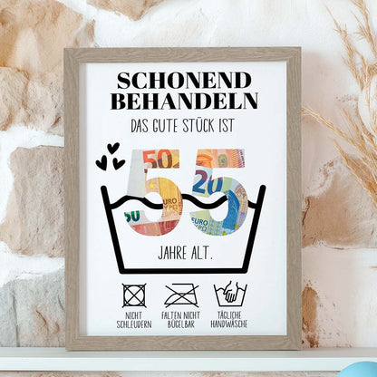 Geldgeschenk 55. Geburtstag im Rahmen merchOne