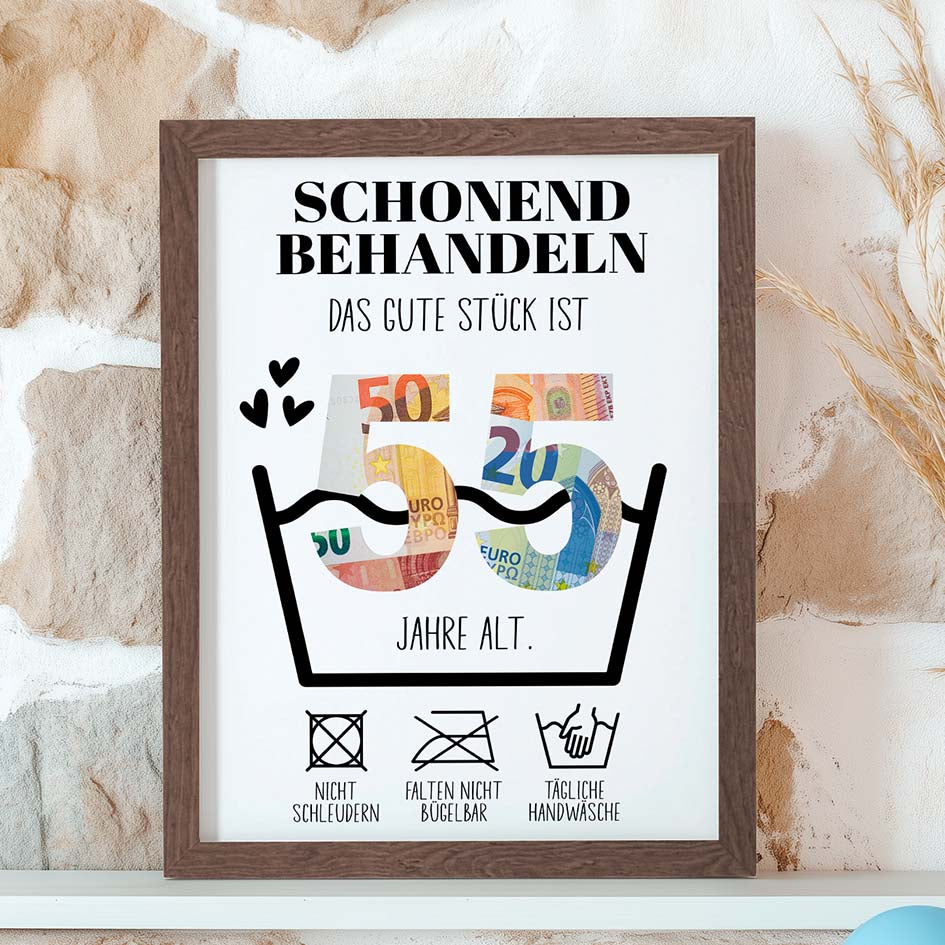 Geldgeschenk 55. Geburtstag im Rahmen merchOne