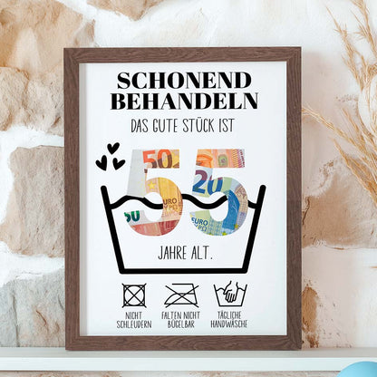 Geldgeschenk 55. Geburtstag im Rahmen merchOne
