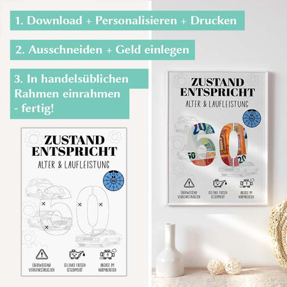 Geldgeschenk 60 Mann Herzensprojekt Manufaktur