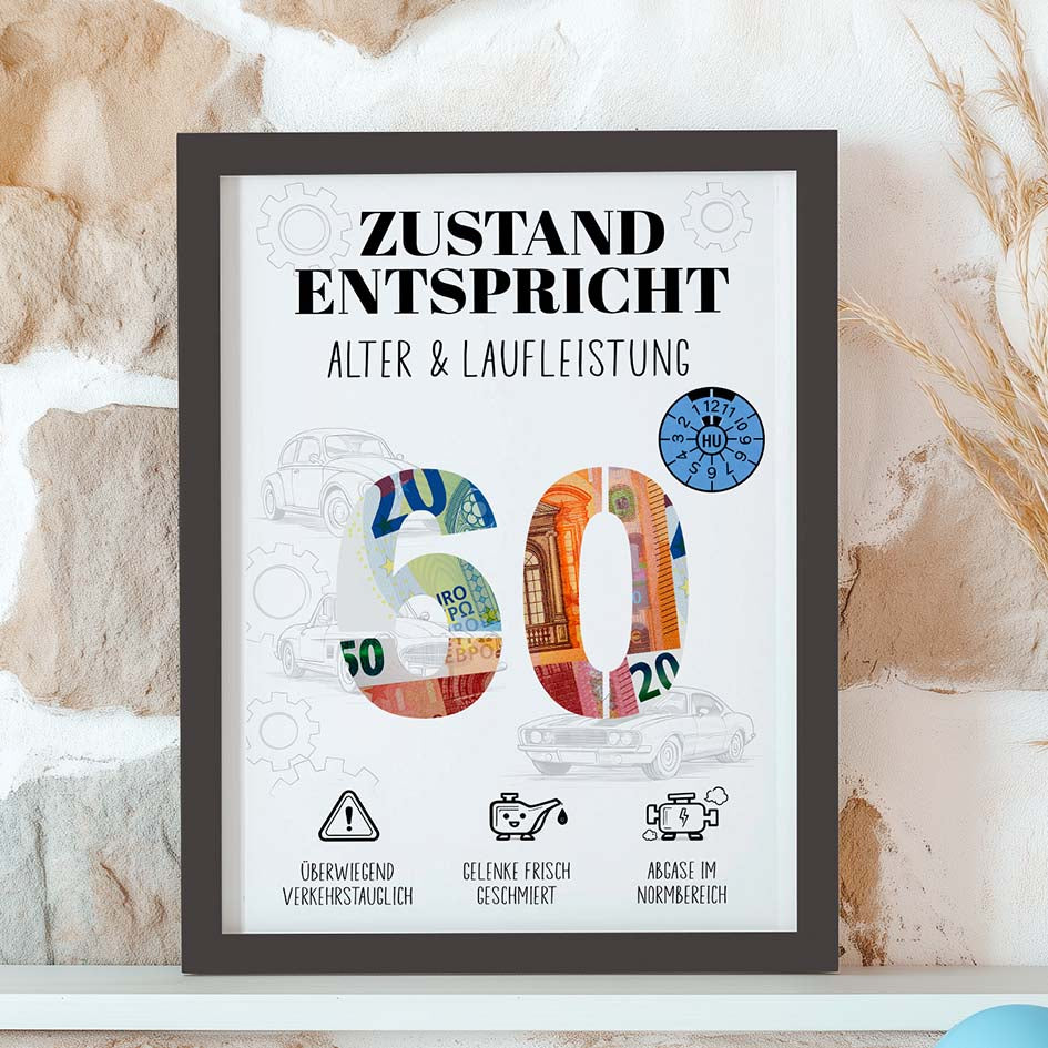 Geldgeschenk 60 Mann im Rahmen Herzensprojekt Manufaktur