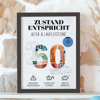 Geldgeschenk 60 Mann im Rahmen Herzensprojekt Manufaktur