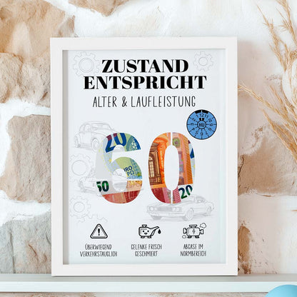 Geldgeschenk 60 Mann im Rahmen Herzensprojekt Manufaktur