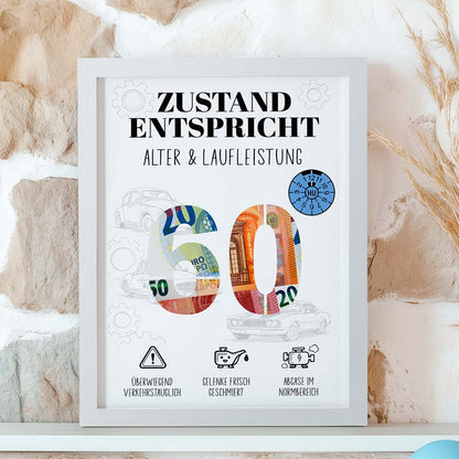 Geldgeschenk 60 Mann im Rahmen Herzensprojekt Manufaktur