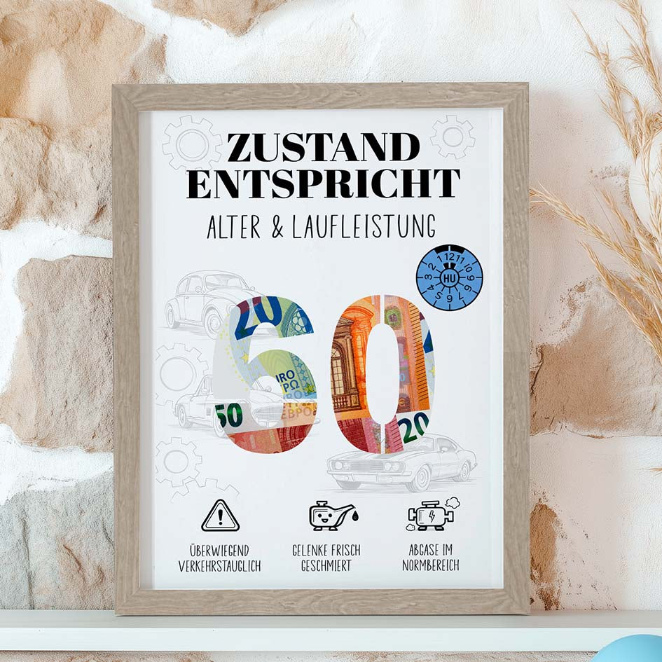 Geldgeschenk 60 Mann im Rahmen Herzensprojekt Manufaktur