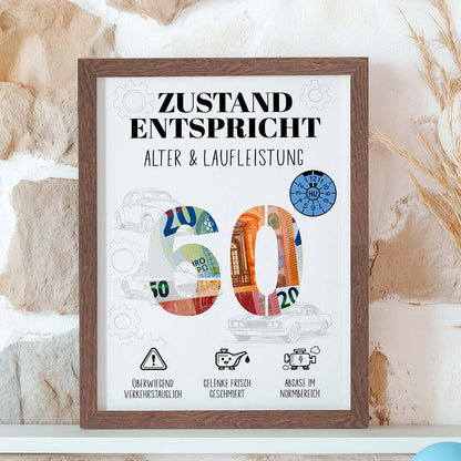 Geldgeschenk 60 Mann im Rahmen Herzensprojekt Manufaktur