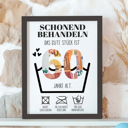 Geldgeschenk 60. Geburtstag im Rahmen merchOne