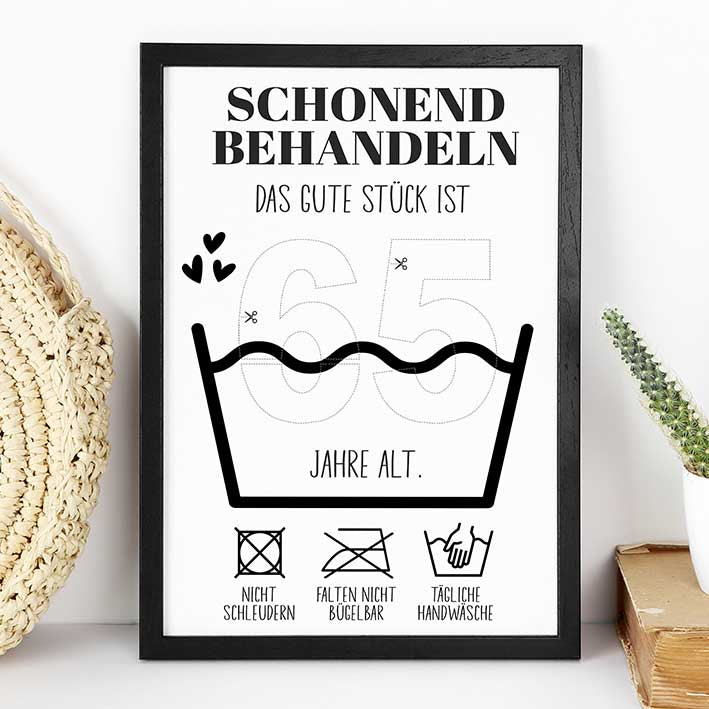 Geldgeschenk 65. Geburtstag im Rahmen merchOne