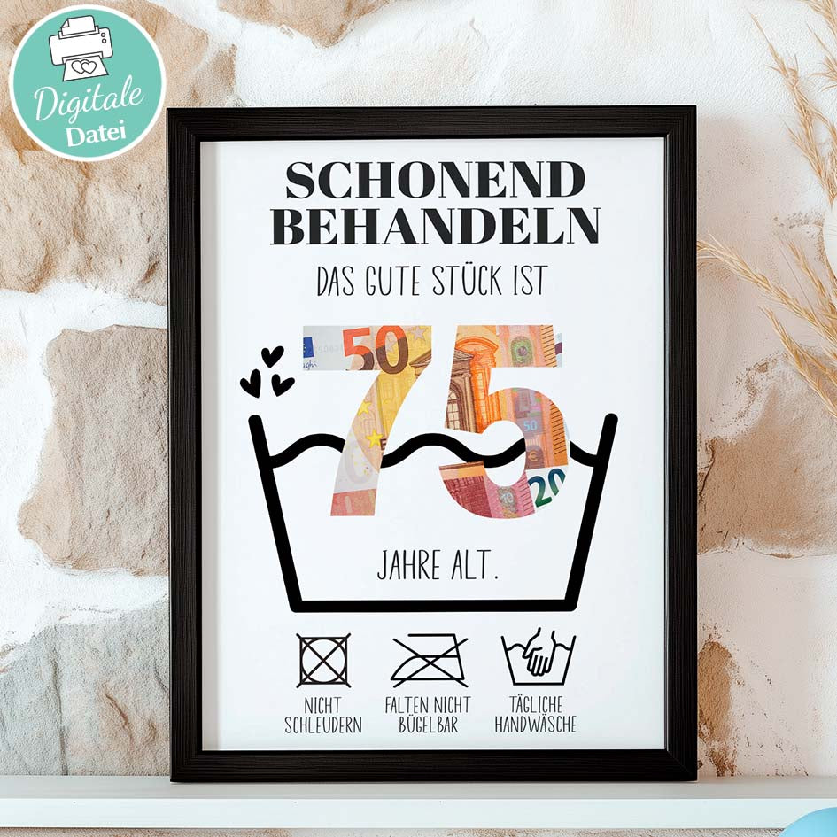 Geldgeschenk zum 75. Geburtstag Herzensprojekt Manufaktur