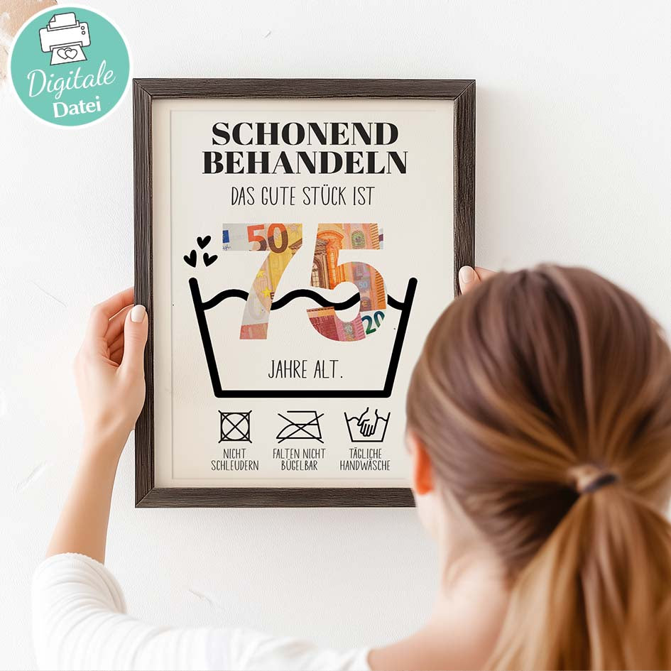 Geldgeschenk zum 75. Geburtstag Herzensprojekt Manufaktur