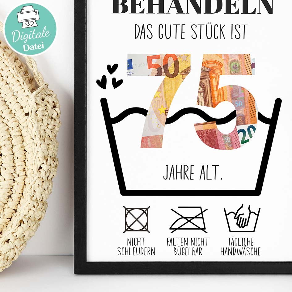 Geldgeschenk zum 75. Geburtstag Herzensprojekt Manufaktur