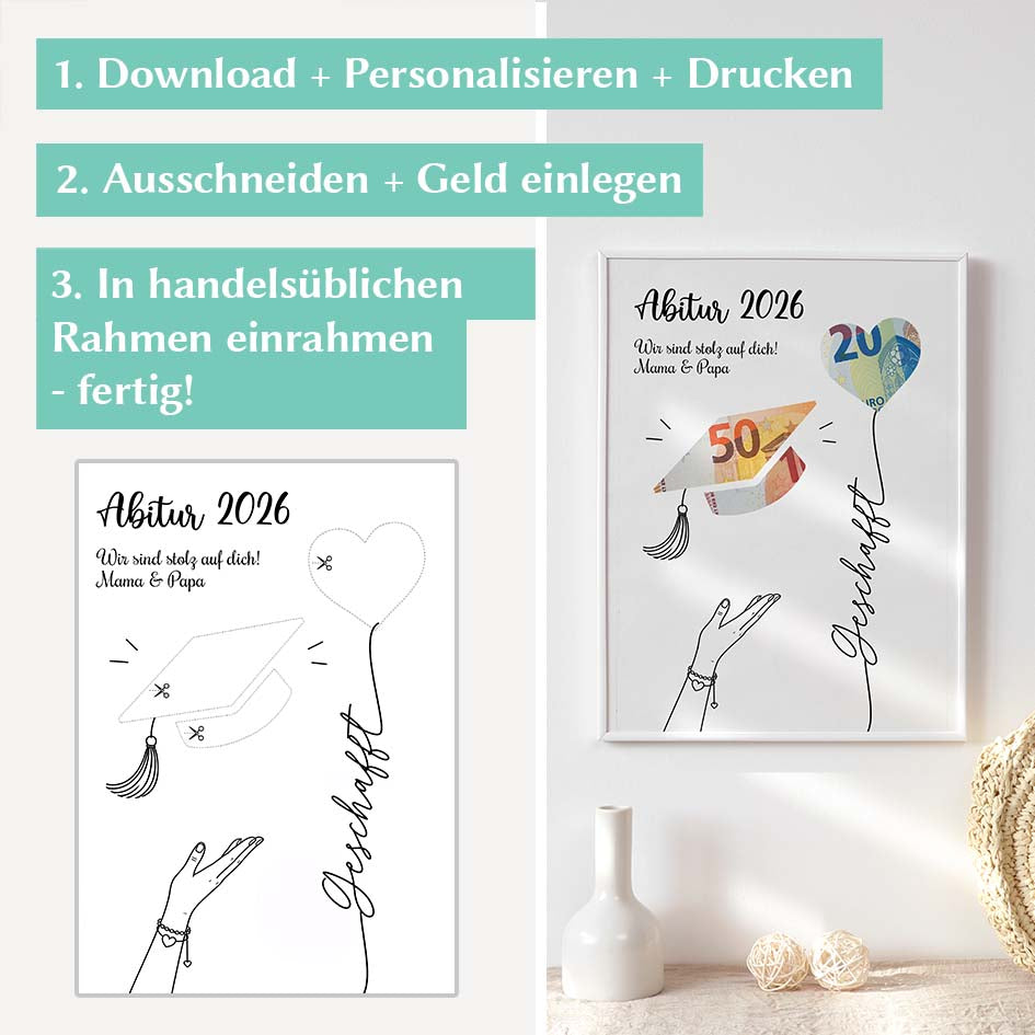 Geldgeschenk Abitur Herzensprojekt Manufaktur