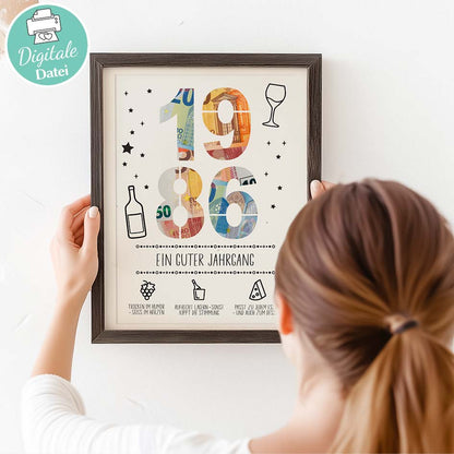 Geldgeschenk Geburtstag 1986