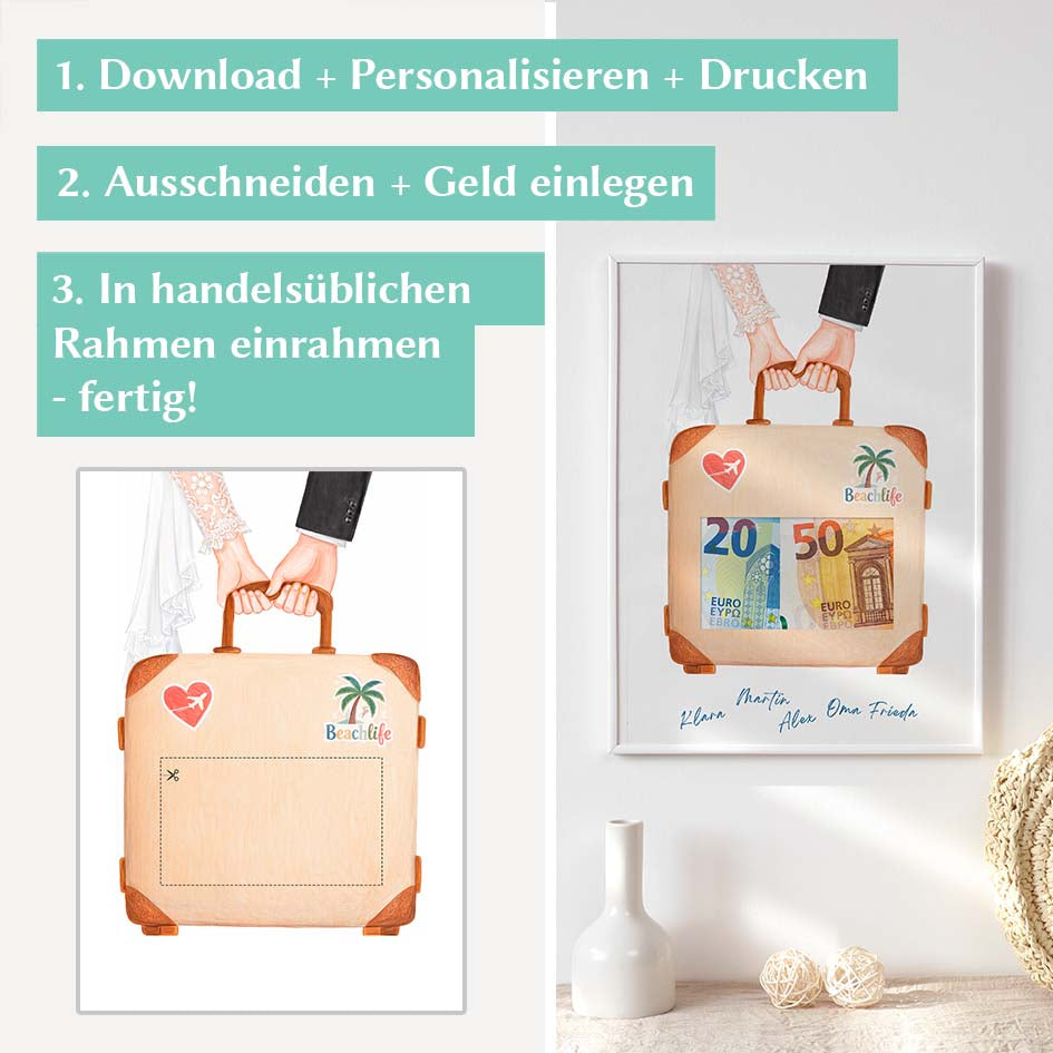 Geldgeschenk Hochzeit Bilderrahmen Herzensprojekt Manufaktur