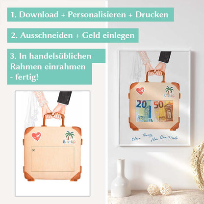 Geldgeschenk Hochzeit Bilderrahmen Herzensprojekt Manufaktur