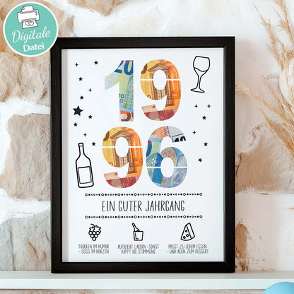 Geldgeschenk Geburtstag 1996 Herzensprojekt Manufaktur