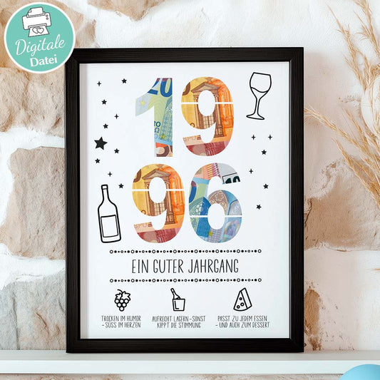 Geldgeschenk Geburtstag 1996 Herzensprojekt Manufaktur