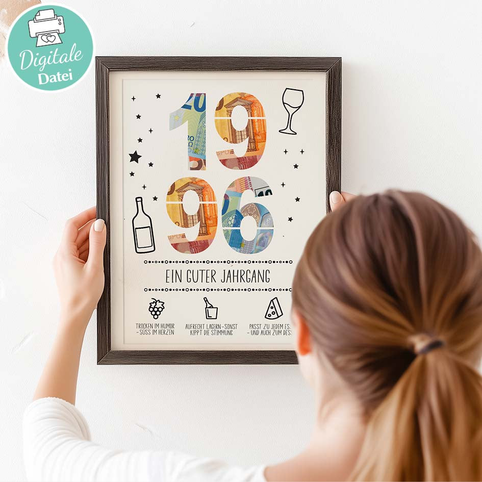 Geldgeschenk Geburtstag 1996 Herzensprojekt Manufaktur