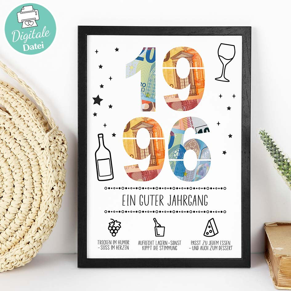 Geldgeschenk Geburtstag 1996 Herzensprojekt Manufaktur