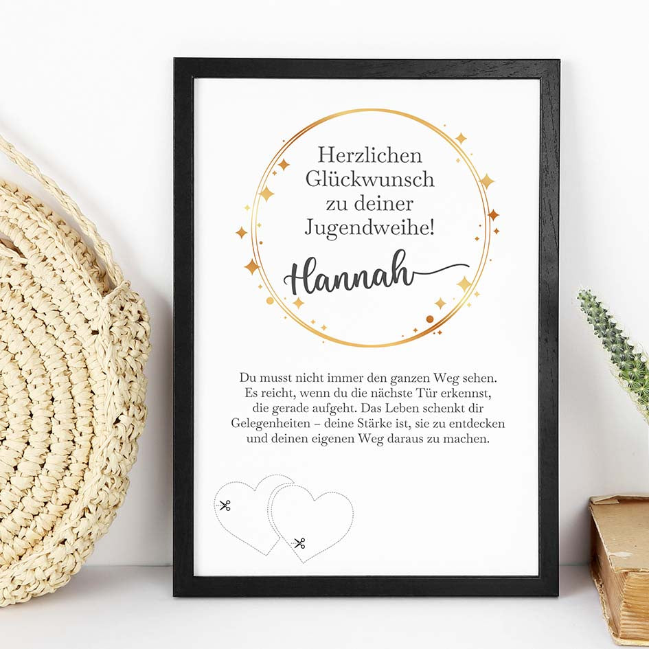 Geldgeschenk zur Jugendweihe im Rahmen