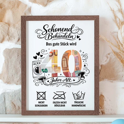 Geldgeschenk zum 40. Geburtstag Vintage Herzensprojekt Manufaktur