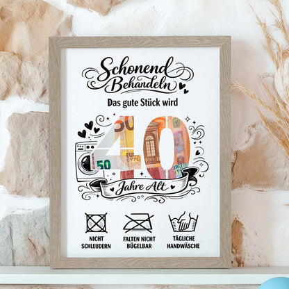 Geldgeschenk zum 40. Geburtstag Vintage Herzensprojekt Manufaktur
